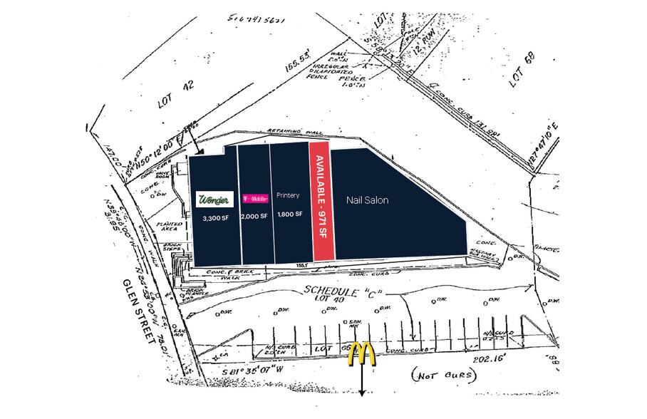 173-185 Glen St, Glen Cove, NY à louer - Plan de site – Image 2 sur 6