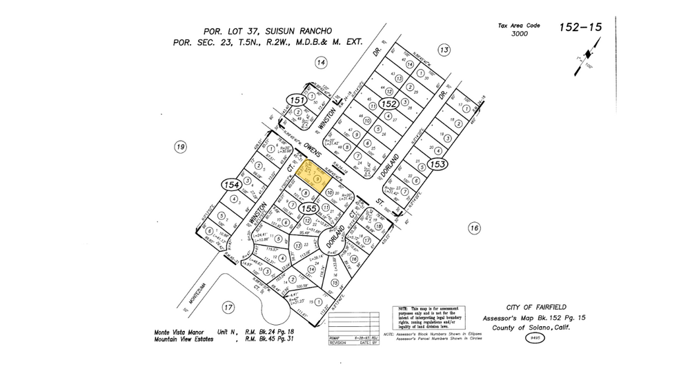 2630 Owens St, Fairfield, CA à vendre - Plan cadastral – Image 1 sur 1
