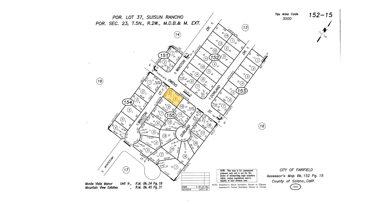 2630 Owens St, Fairfield, CA à vendre Plan cadastral– Image 1 sur 2