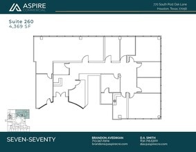 770 S Post Oak Ln, Houston, TX à louer Plan d’étage– Image 1 sur 2
