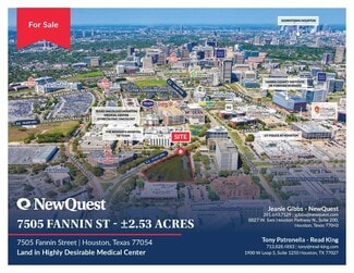 Plus de détails pour 7505 Fannin St, Houston, TX - Terrain à vendre