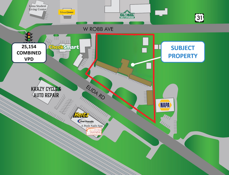1940 Elida Rd, Lima, OH à louer - Plan de site – Image 2 sur 2