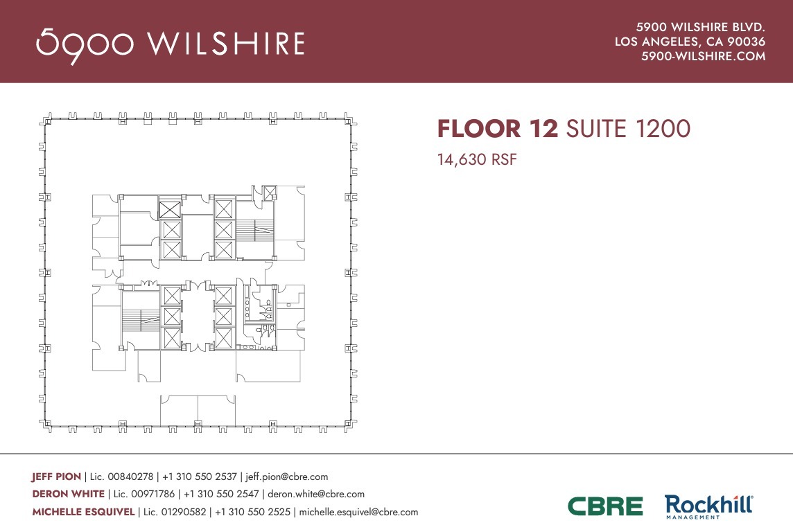 5900 Wilshire Blvd, Los Angeles, CA à louer Plan d’étage– Image 1 sur 1