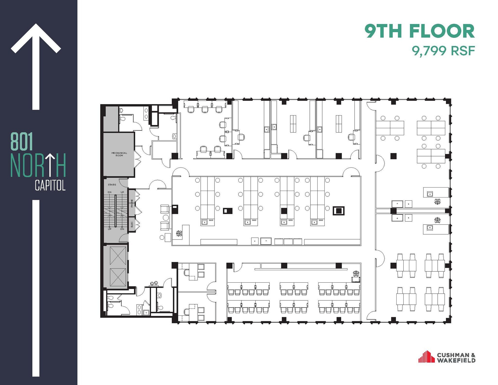 801 N Capitol St NE, Washington, DC à louer Plan d’étage– Image 1 sur 1