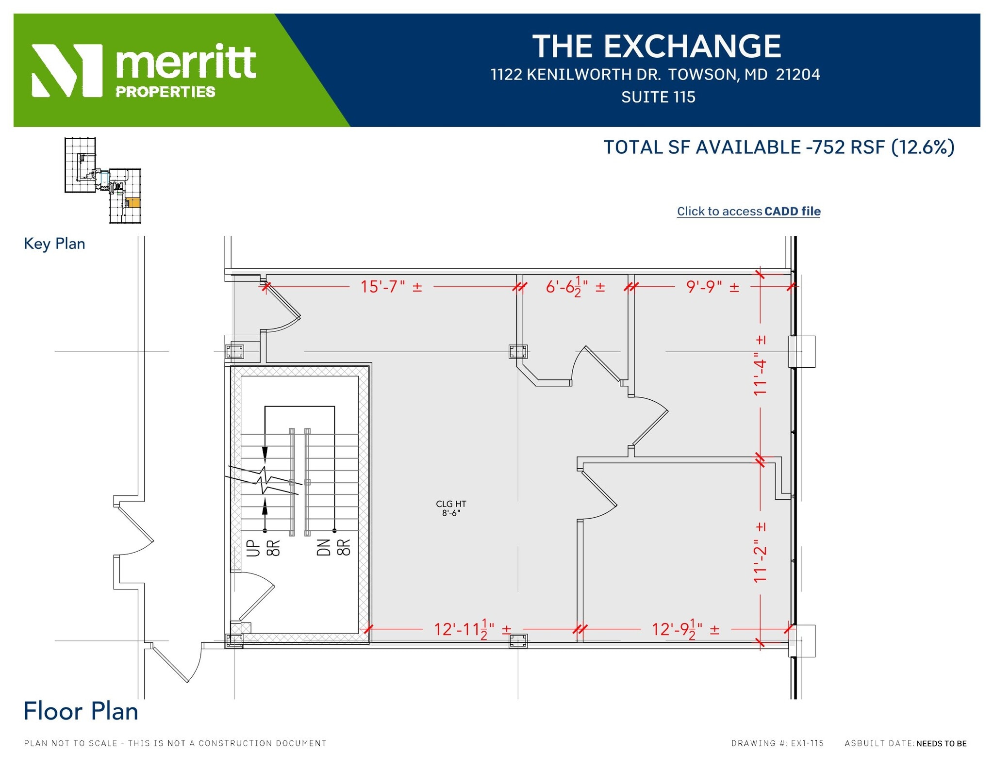 1122 Kenilworth Dr, Towson, MD à louer Plan d’étage– Image 1 sur 1