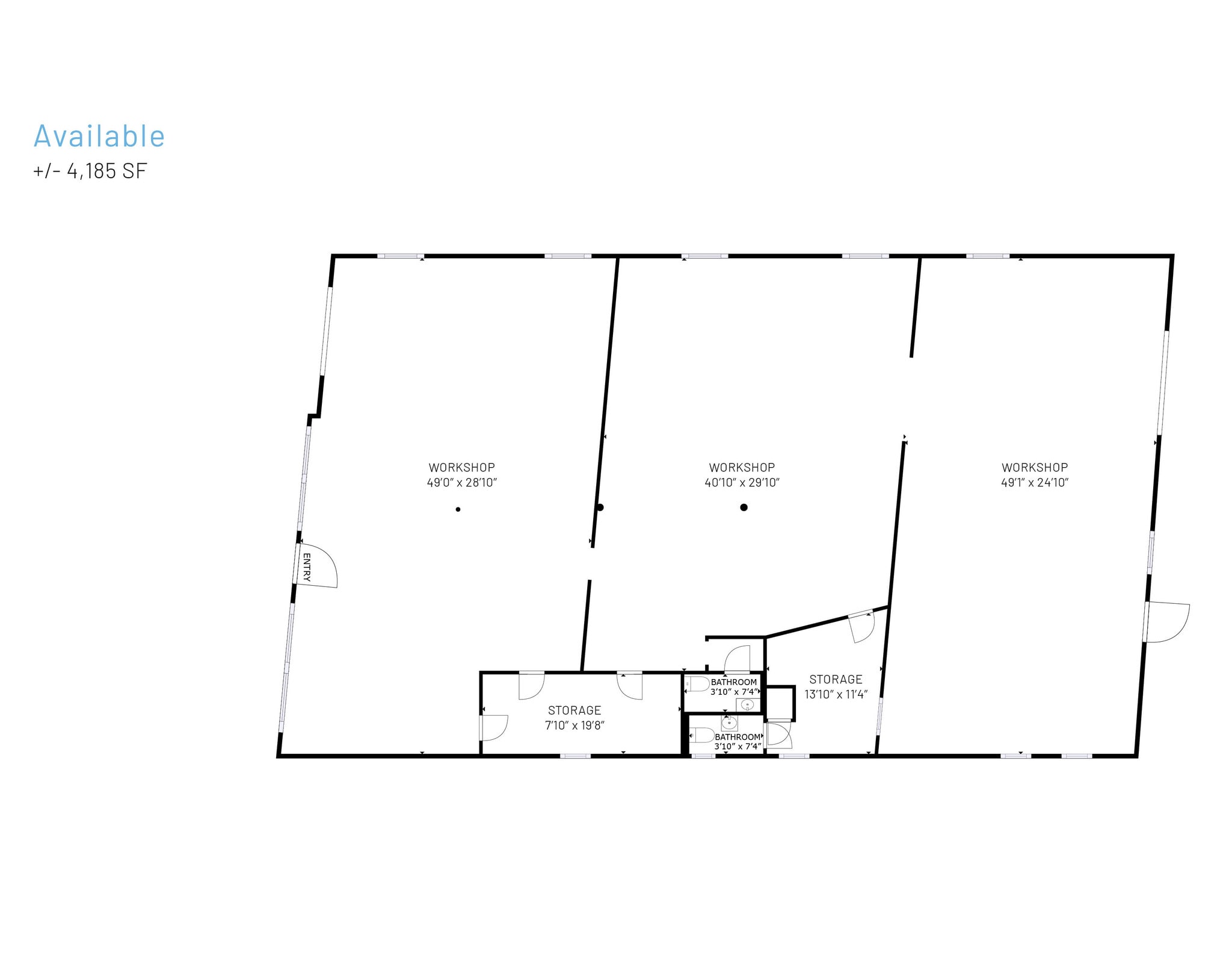 2709 N Tryon St, Charlotte, NC à louer Plan d’étage– Image 1 sur 2