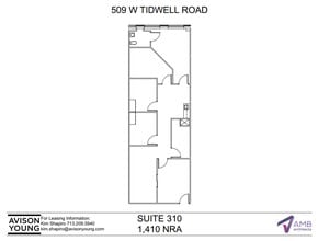 509 W Tidwell Rd, Houston, TX à louer Plan d’étage– Image 2 sur 2