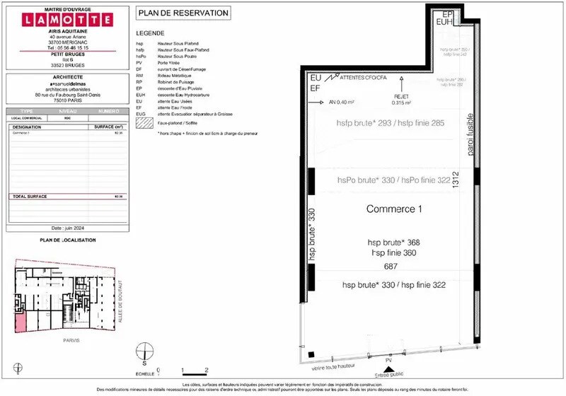 Local commercial dans Bruges à louer - Plan d’étage – Image 2 sur 2