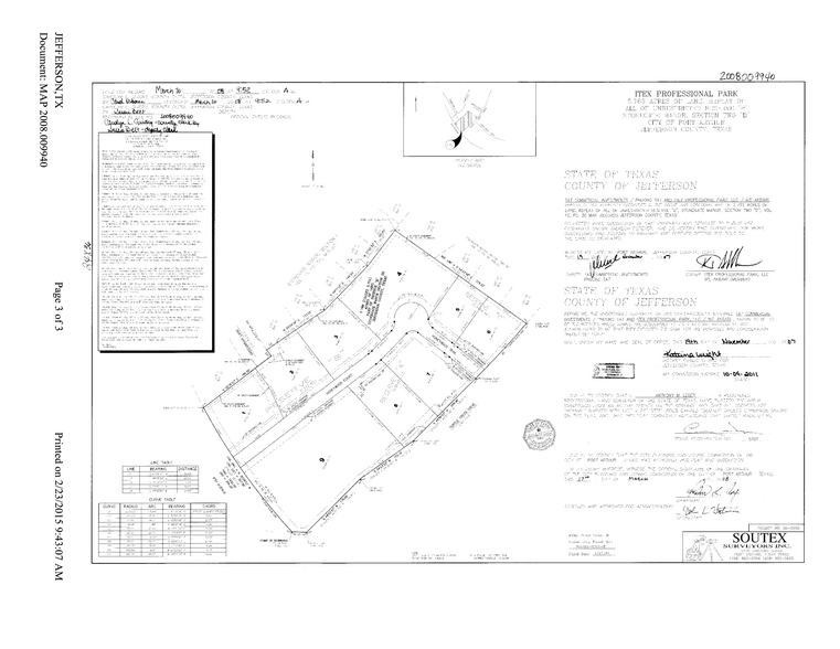 Turtle Creek Drive @ Honeywood Trail, Port Arthur, TX à vendre - Plan cadastral – Image 2 sur 5