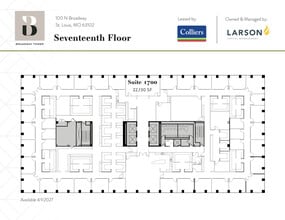 100 N Broadway, Saint Louis, MO à louer Plan d’étage– Image 1 sur 1