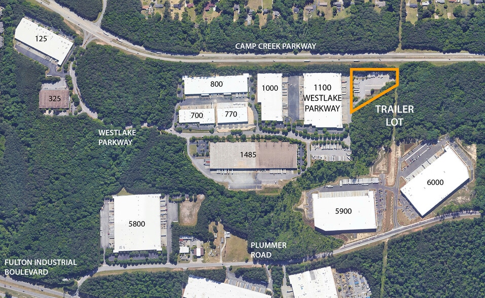 Trailer / Storage Lot at 1100 Westlake Parkway, South Fulton, GA à louer - Aérien – Image 2 sur 2