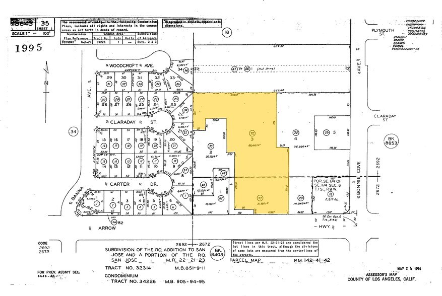 411-441 E Arrow Hwy, Glendora, CA à louer - Plan cadastral – Image 3 sur 19