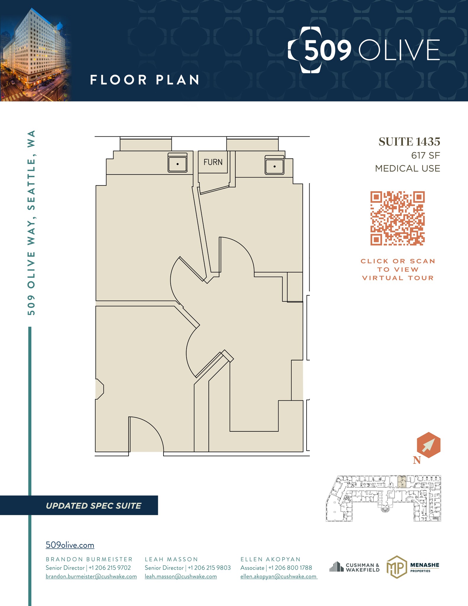 509 Olive Way, Seattle, WA à louer Plan de site– Image 1 sur 1