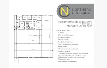 2951 Northern Cross Blvd, Fort Worth, TX à louer Plan d’étage– Image 1 sur 1