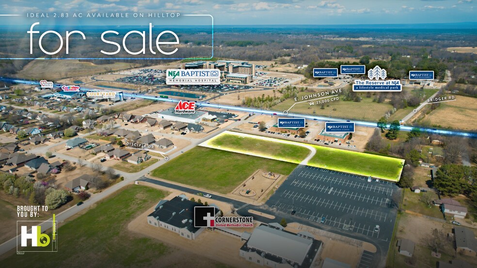 2.83 AC Disciple Dr., Jonesboro, AR à vendre - Aérien – Image 1 sur 6