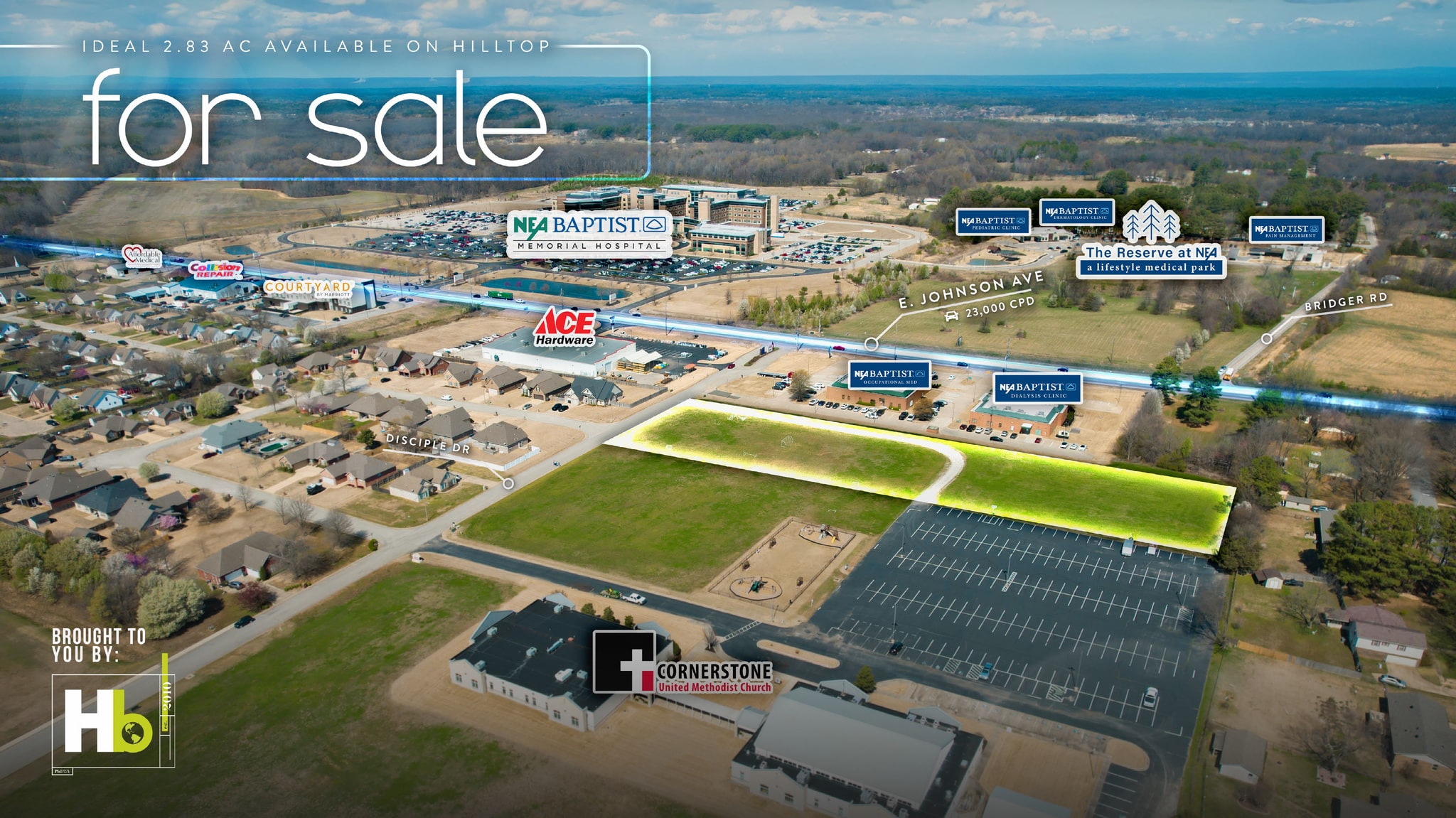 2.83 AC Disciple Dr., Jonesboro, AR à vendre Aérien– Image 1 sur 7