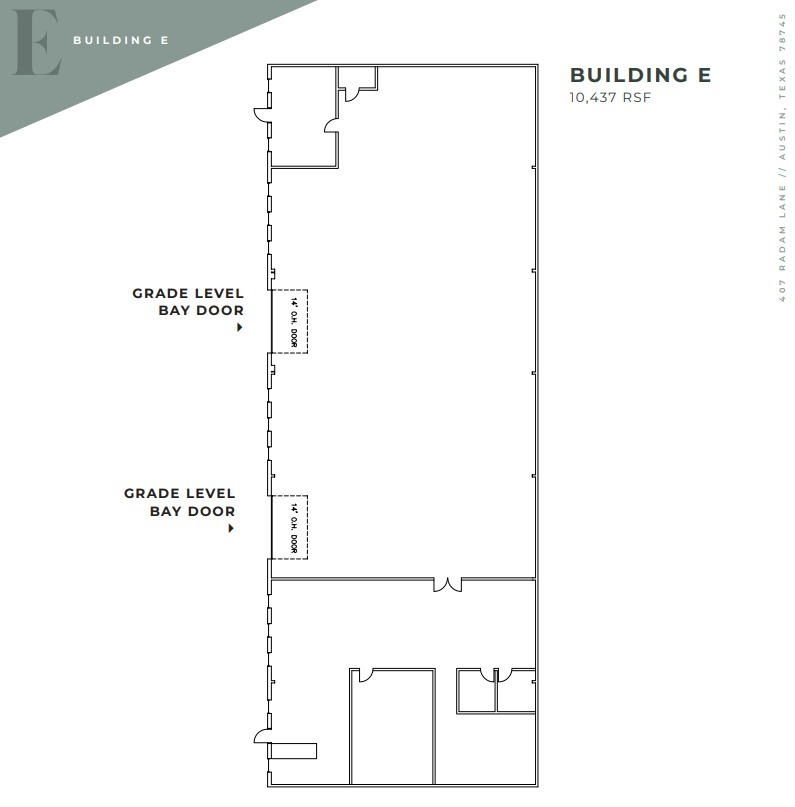 407 Radam Ln, Austin, TX à louer Plan d’étage– Image 1 sur 1