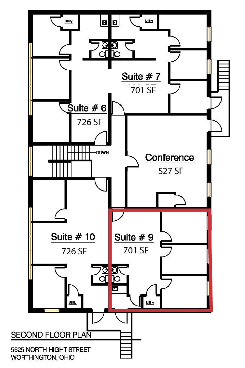 5625 N High St, Worthington, OH à louer Plan d’étage– Image 1 sur 1