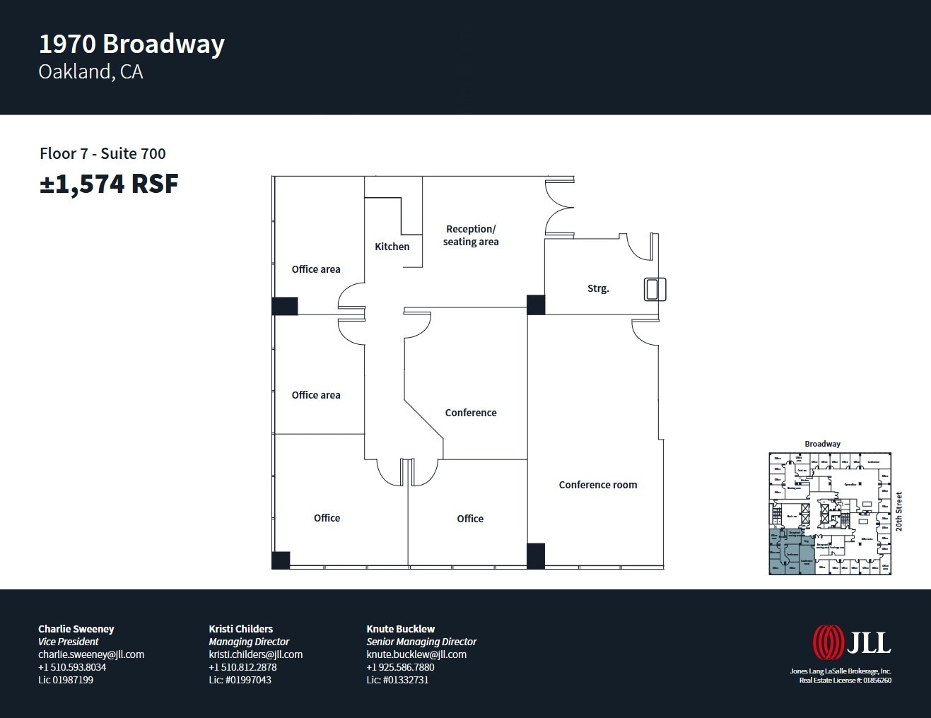 1970 Broadway, Oakland, CA à louer Plan d’étage– Image 1 sur 1