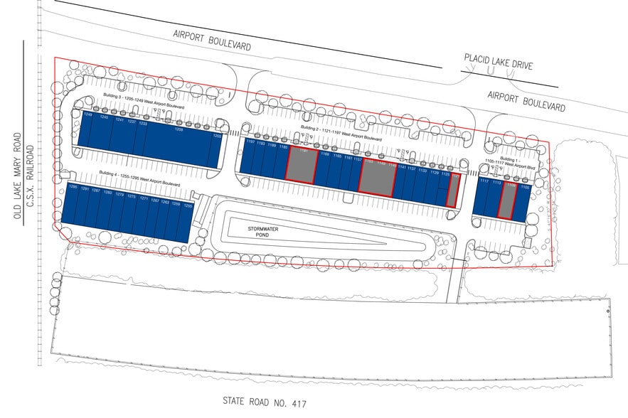 1121-1197 W Airport Blvd, Sanford, FL à louer - Plan de site – Image 2 sur 7