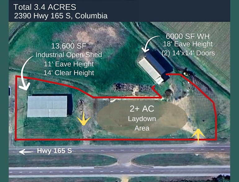 2390 US 165 S, Columbia, LA à louer - Aérien – Image 1 sur 5