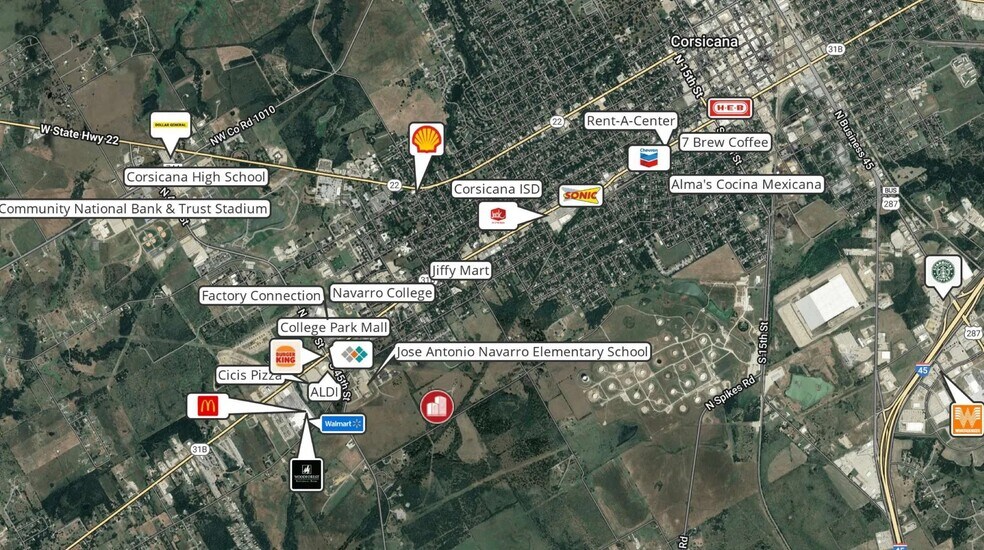 TBD Hillsdale St, Corsicana, TX à vendre - Aérien – Image 3 sur 7