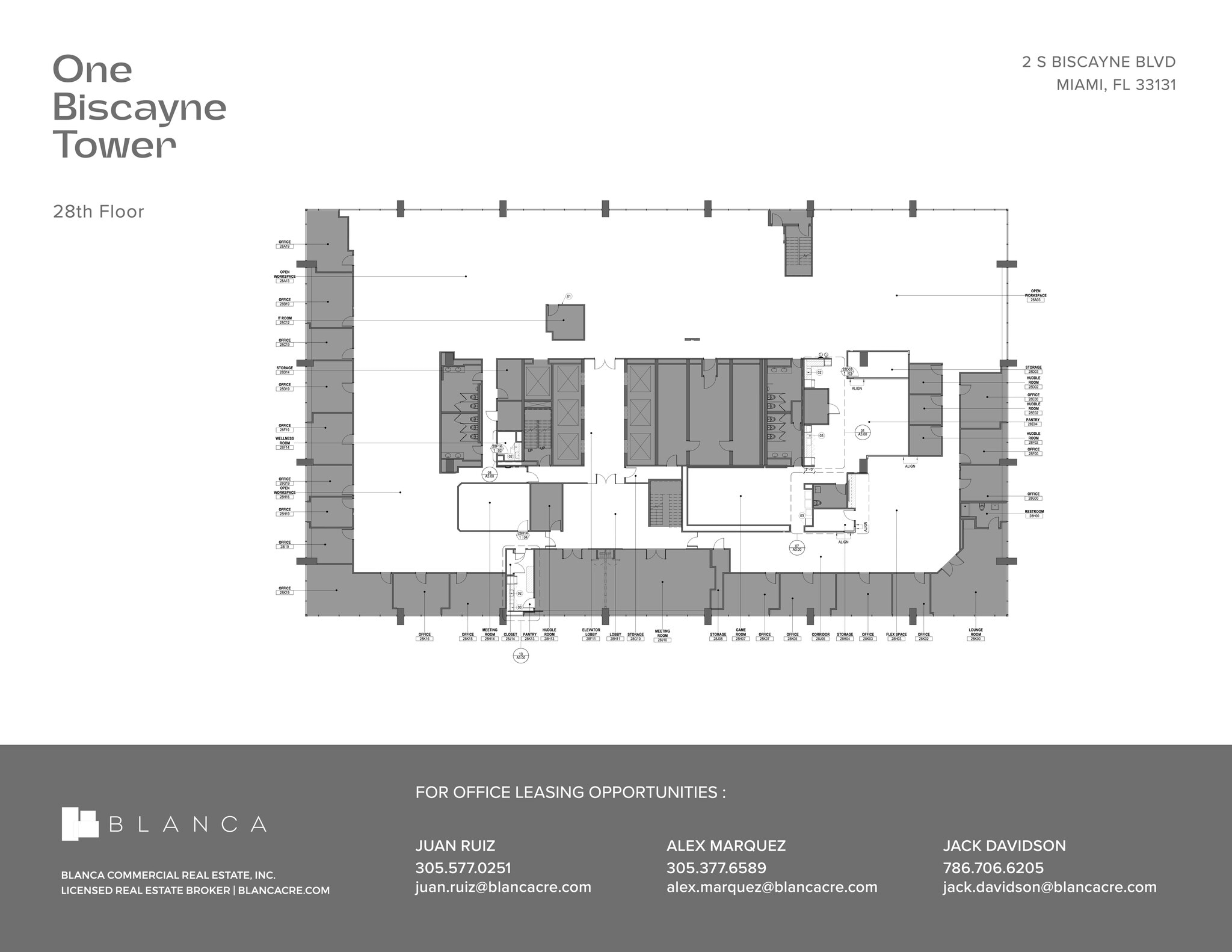 2 S biscayne Blvd, Miami, FL à louer Plan de site– Image 1 sur 1