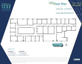 1232 E Broadway Rd, Tempe, AZ à louer Plan d’étage– Image 1 sur 1