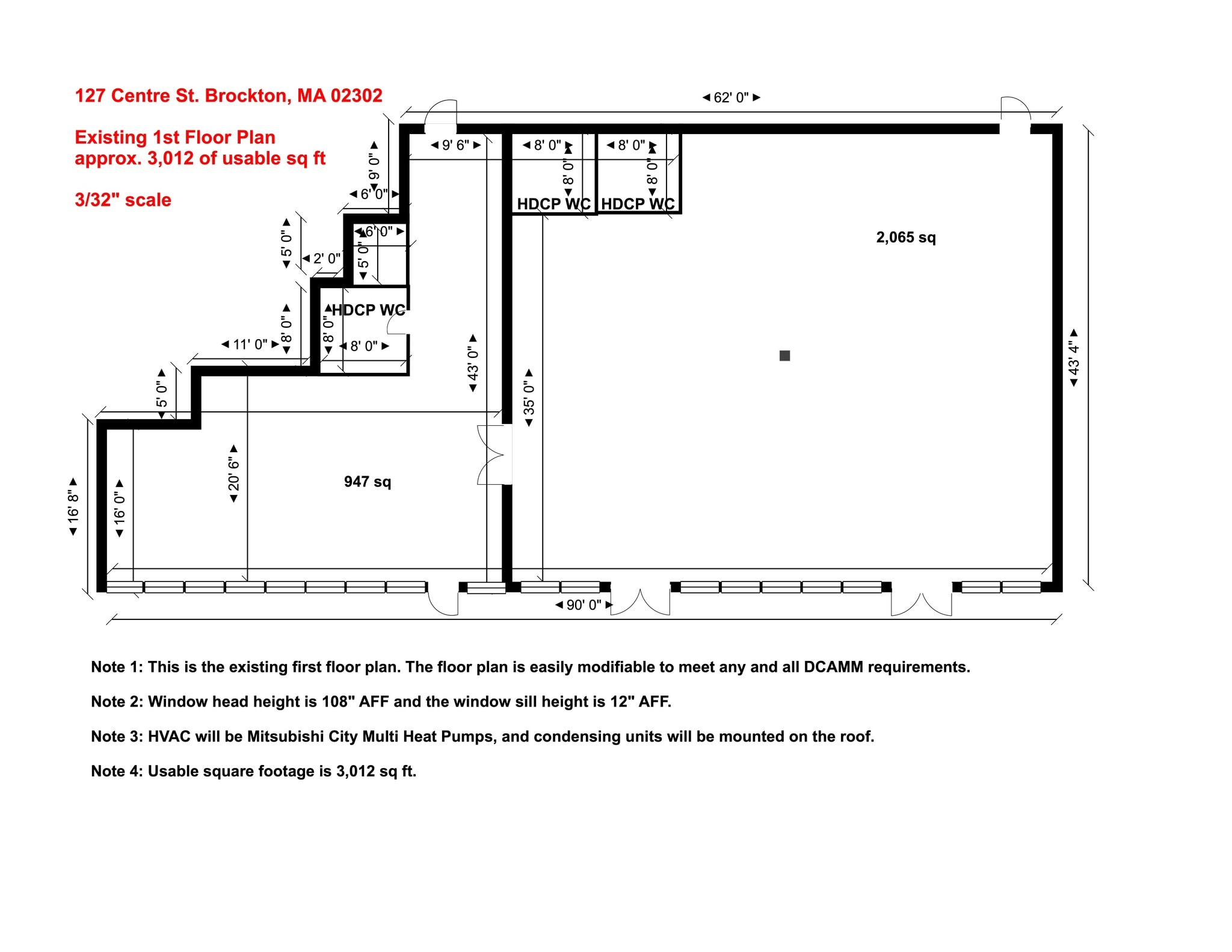 127 Centre St, Brockton, MA à louer Plan de site– Image 1 sur 2