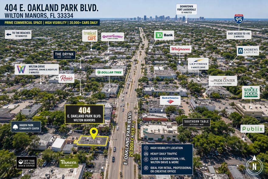 400-420 E Oakland Park Blvd, Oakland Park, FL à louer - Photo de l’immeuble – Image 1 sur 2