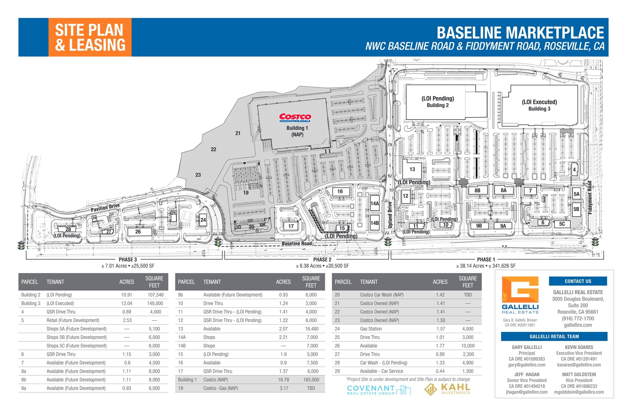 NWC Basline Rd & Fiddyment Rd, Roseville, CA à louer Plan de site– Image 1 sur 3