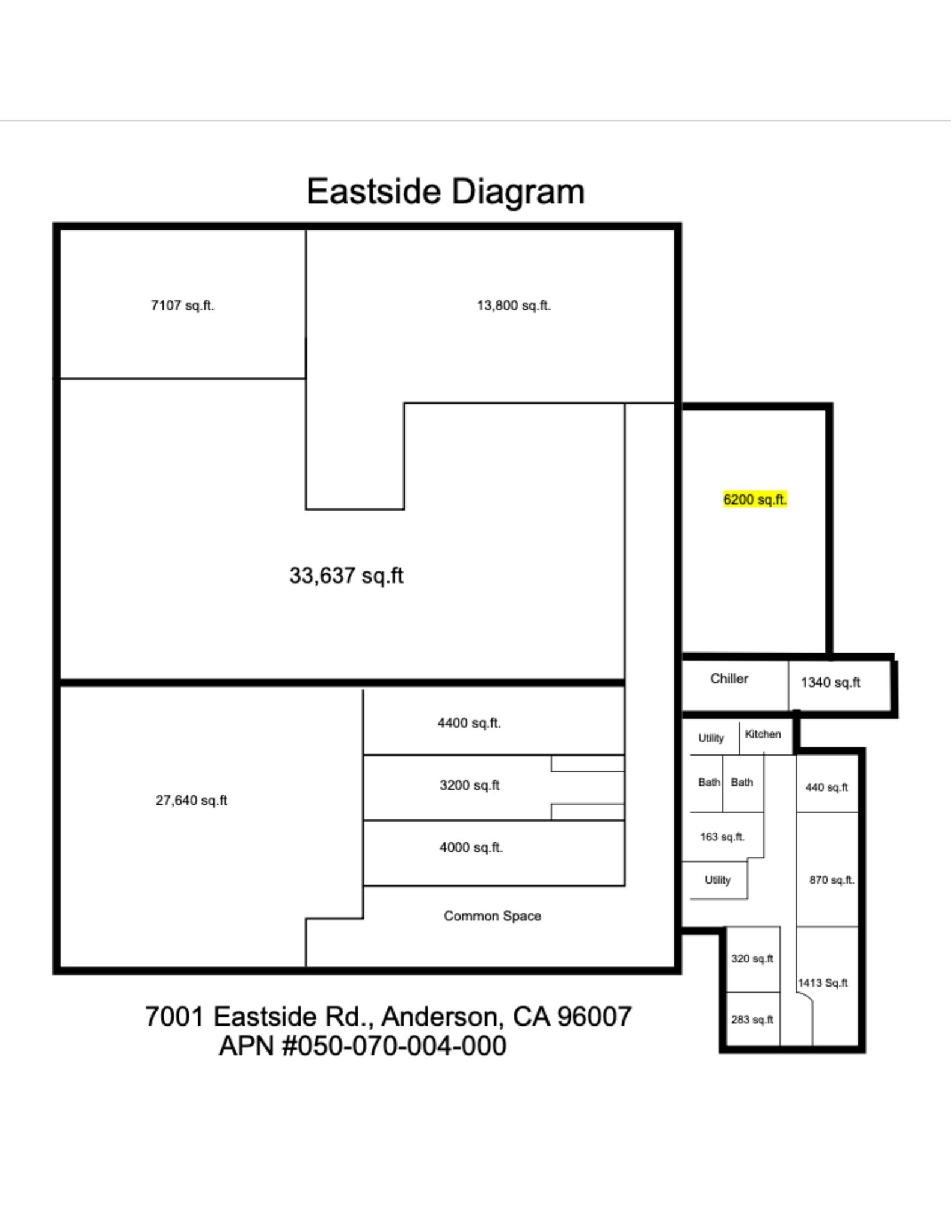 7001 Eastside Rd, Anderson, CA à louer Plan de site– Image 1 sur 5