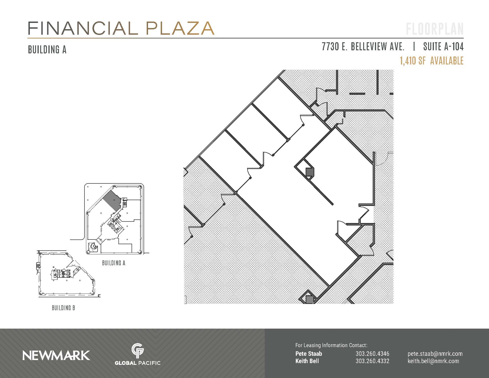 7730 E Belleview Ave, Greenwood Village, CO à louer Plan d’étage– Image 1 sur 2