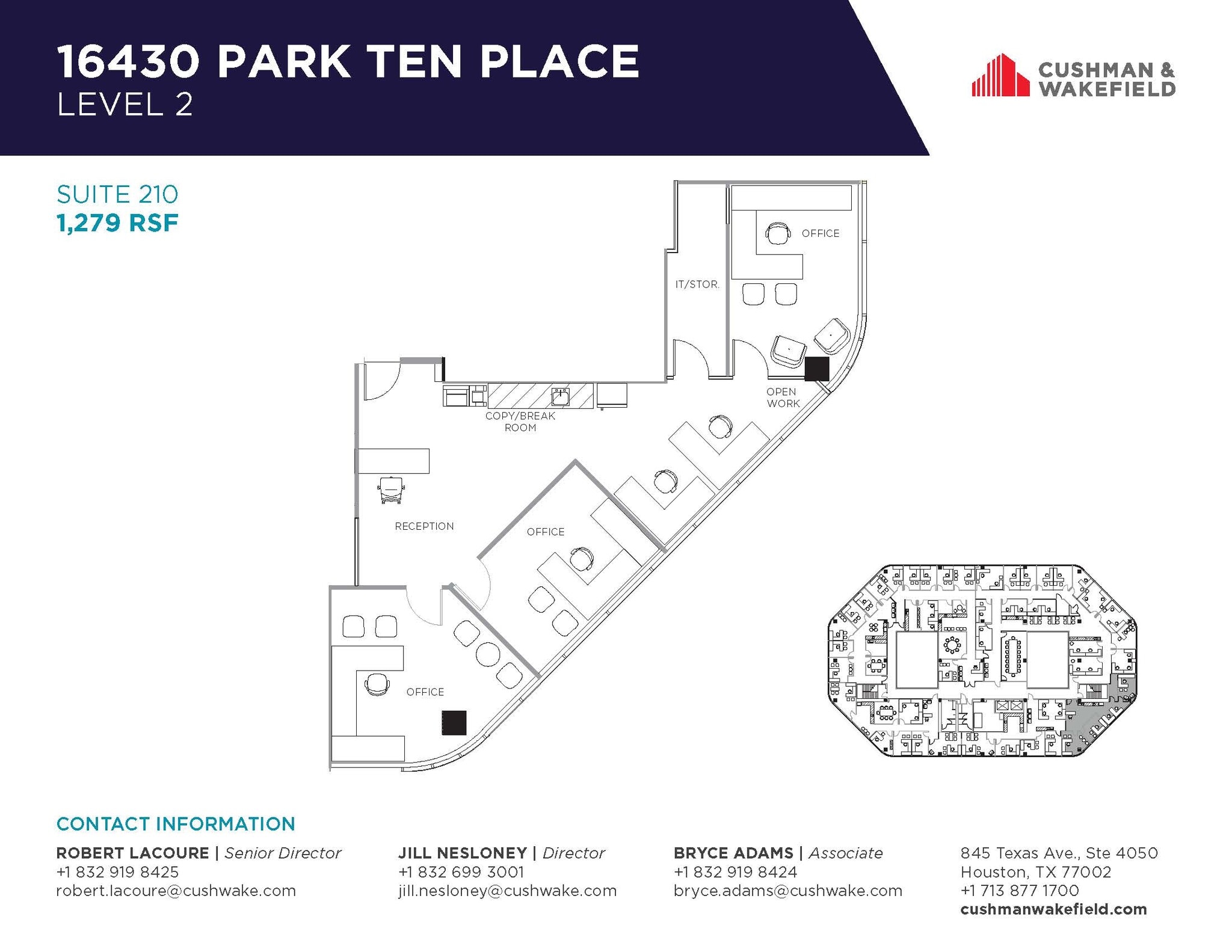 16430 Park Ten Pl, Houston, TX à louer Plan d’étage– Image 1 sur 1