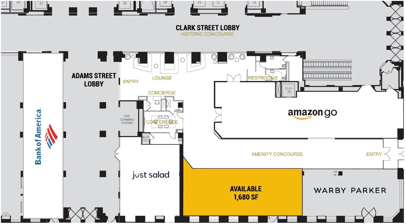 135 S LaSalle St, Chicago, IL à louer Plan d’étage– Image 1 sur 1