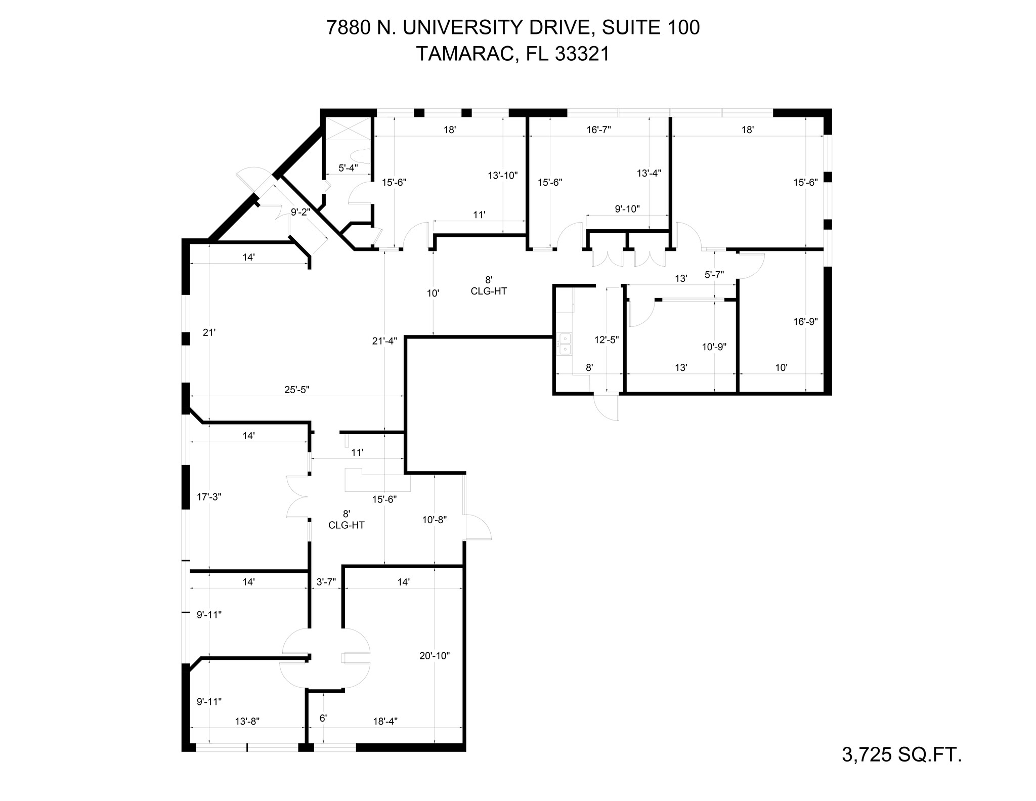 7880 N University Dr, Tamarac, FL à louer Plan de site– Image 1 sur 8
