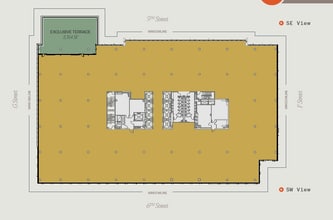 600 5th St NW, Washington, DC à louer Plan d’étage– Image 2 sur 4