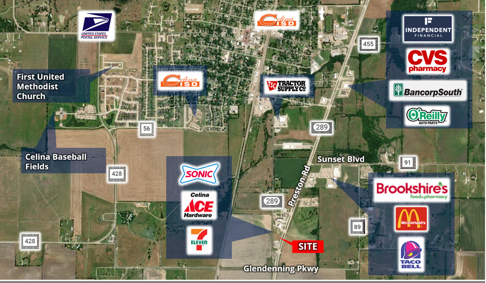 S Preston Rd & TX 289, Celina, TX à louer - Aérien – Image 3 sur 4