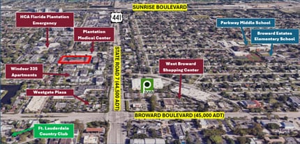 4100 S Hospital Dr, Plantation, FL - VUE AÉRIENNE  vue de carte - Image1