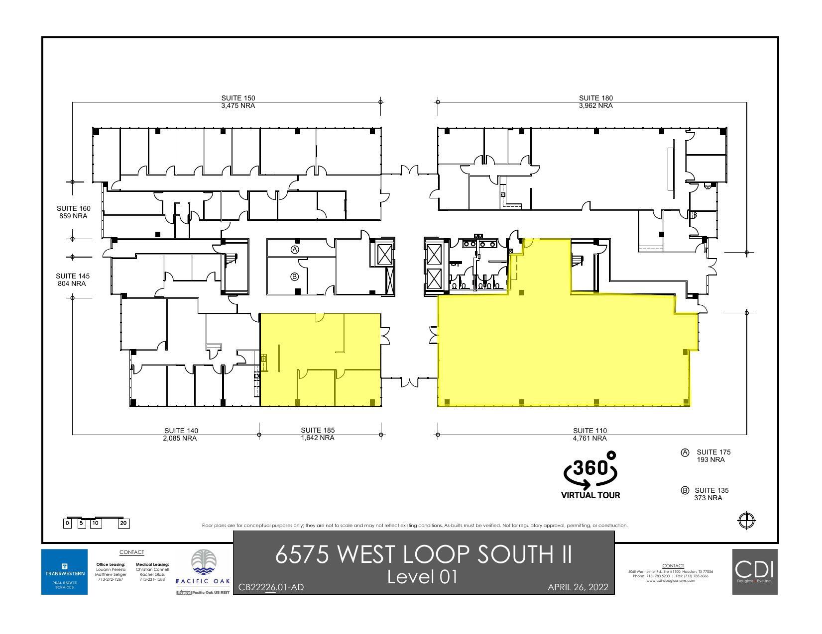 6575 West Loop South, Bellaire, TX à louer Plan d’étage– Image 1 sur 1