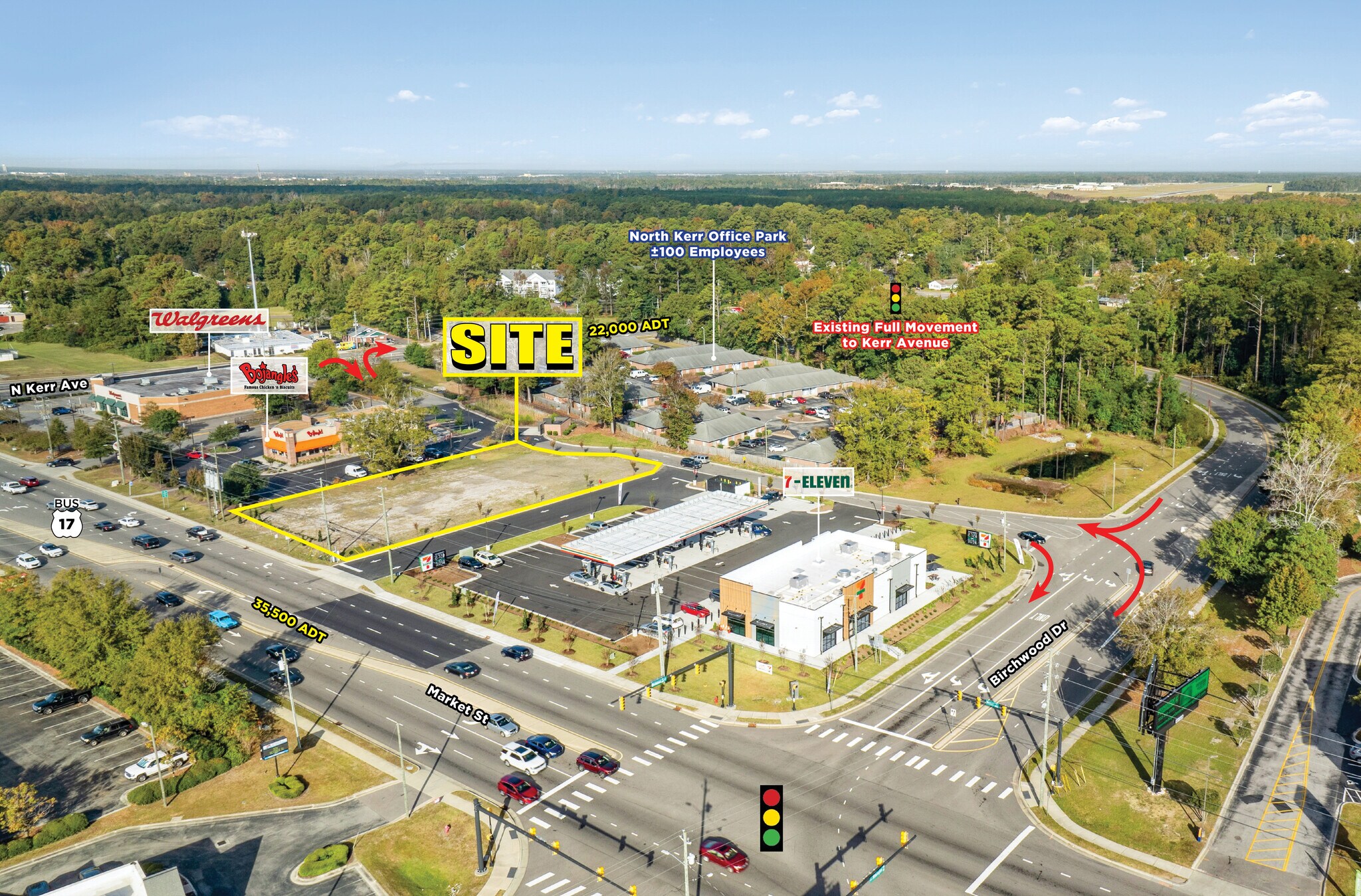 4505-4621 Market St, Wilmington, NC à louer Aérien– Image 1 sur 4