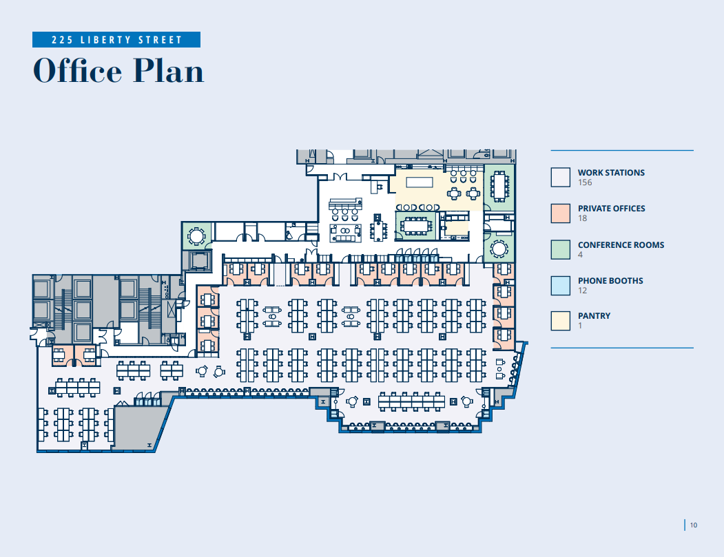 225 Liberty St, New York, NY à louer Plan d’étage– Image 1 sur 1