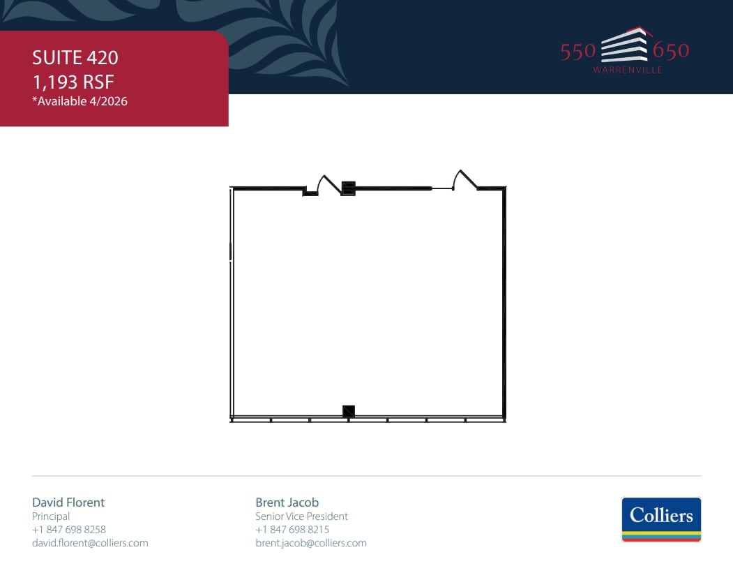 550-650 Warrenville Rd, Lisle, IL à louer Plan d’étage– Image 1 sur 1