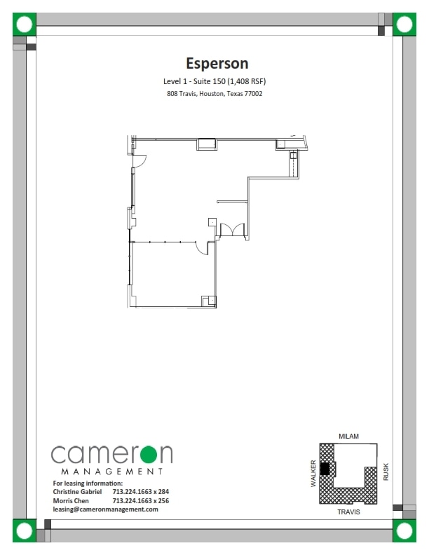808 Travis St, Houston, TX à louer Plan d’étage– Image 1 sur 1