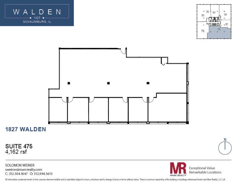 1827 Walden Office Sq, Schaumburg, IL à louer Plan d’étage– Image 1 sur 5