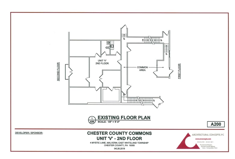19-22 Mystic Ln, Malvern, PA à louer Plan d’étage– Image 1 sur 1