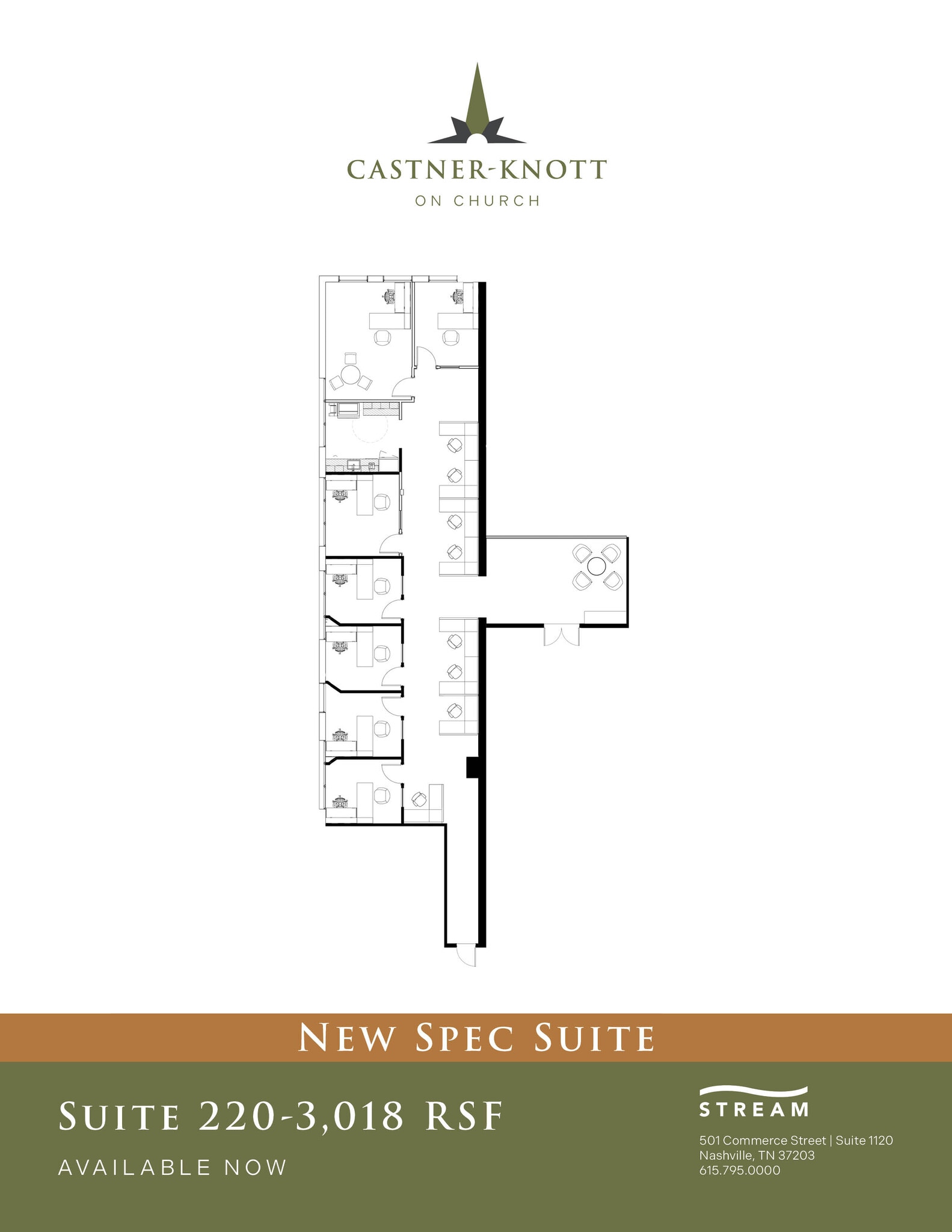 618 Church St, Nashville, TN à louer Plan d’étage– Image 1 sur 8