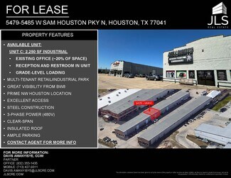 Plus de détails pour 5485 W Sam Houston Pky N, Houston, TX - Local commercial, Industriel/Logistique à louer