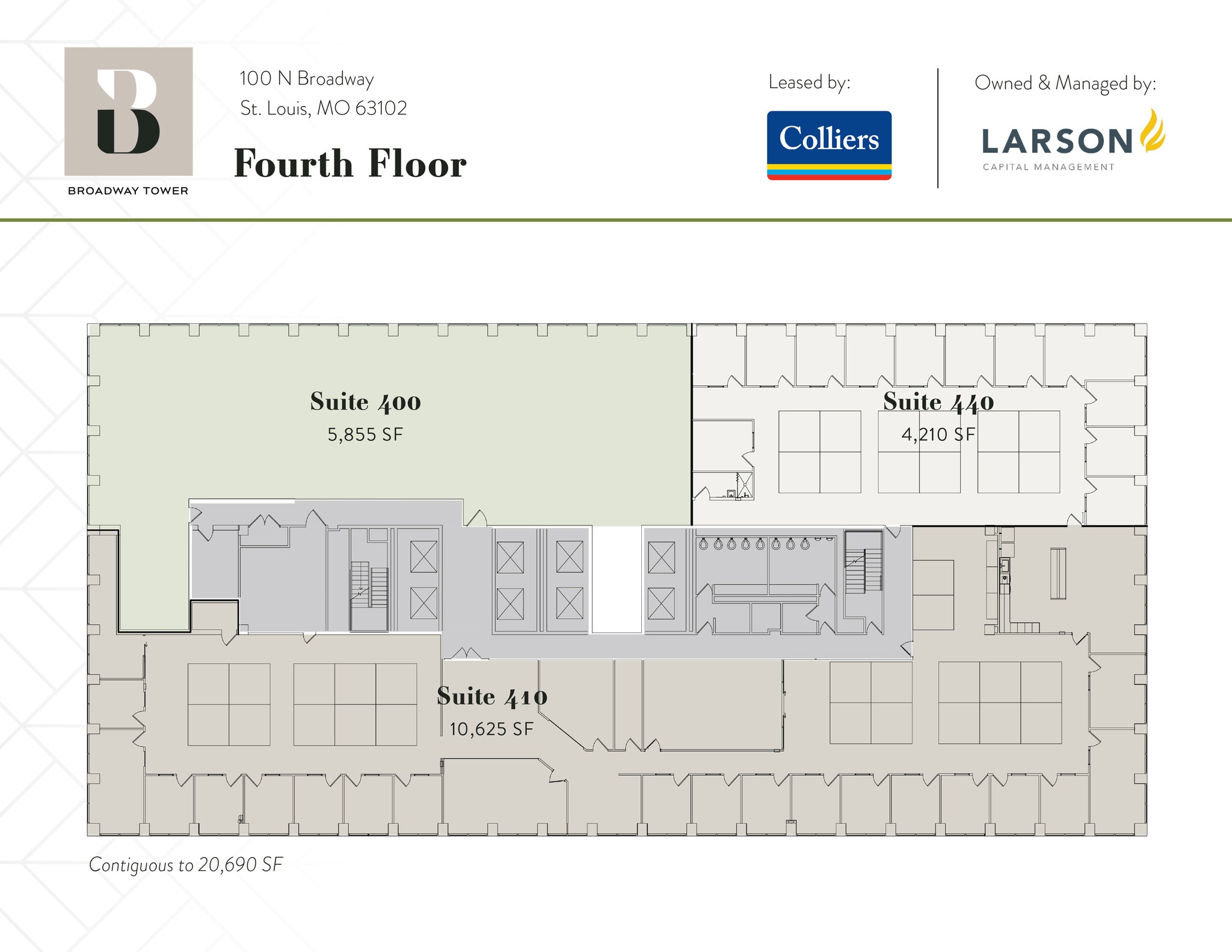 100 N Broadway, Saint Louis, MO à louer Plan d’étage– Image 1 sur 1