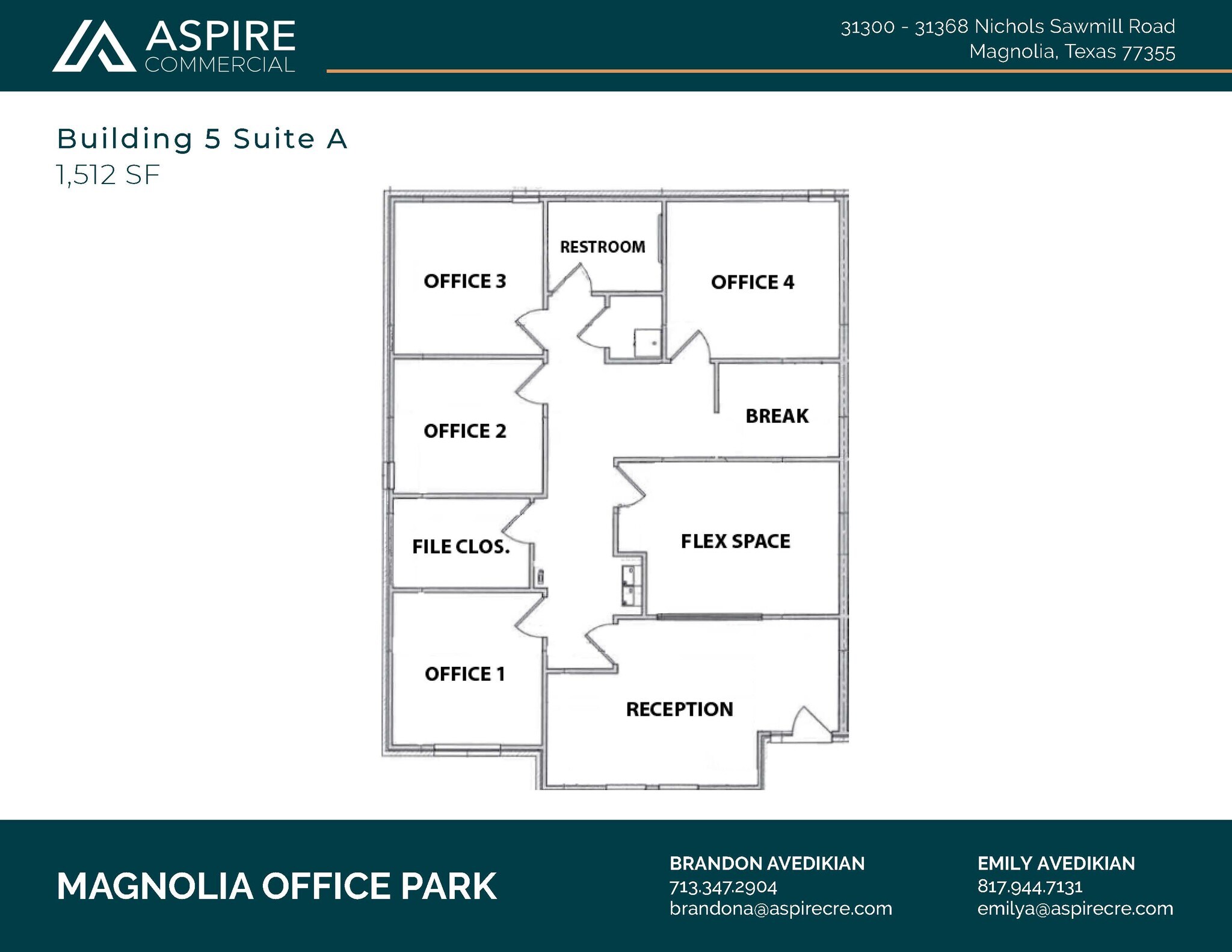 31368 Nichols Sawmill Rd, Magnolia, TX à louer Plan d’étage– Image 1 sur 2